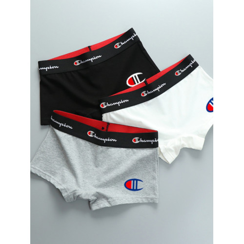 3條裝女士純棉平角褲四角內褲中性運動寬邊抗菌純色大碼褲頭