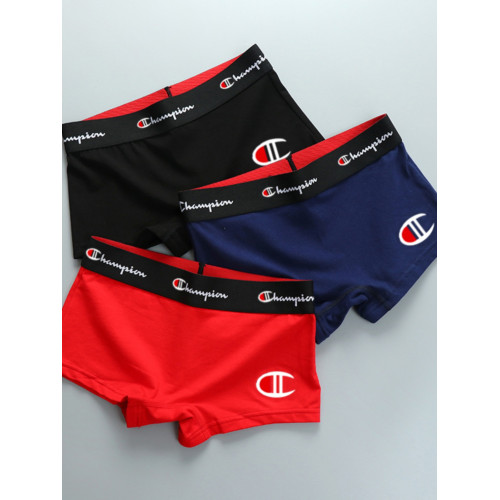 3條裝女士純棉平角褲四角內褲中性運動寬邊抗菌純色大碼褲頭