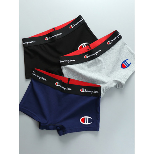 3條裝女士純棉平角褲四角內褲中性運動寬邊抗菌純色大碼褲頭