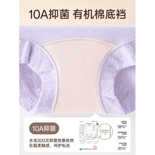浪莎平角內褲女生純棉大碼胖mm全棉抗菌檔無痕高腰收腹不夾臀短褲