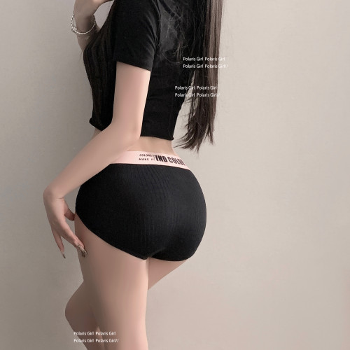 內褲女2025新款棉質舒適包臀透氣愛心簡約運動中腰女士三角內褲