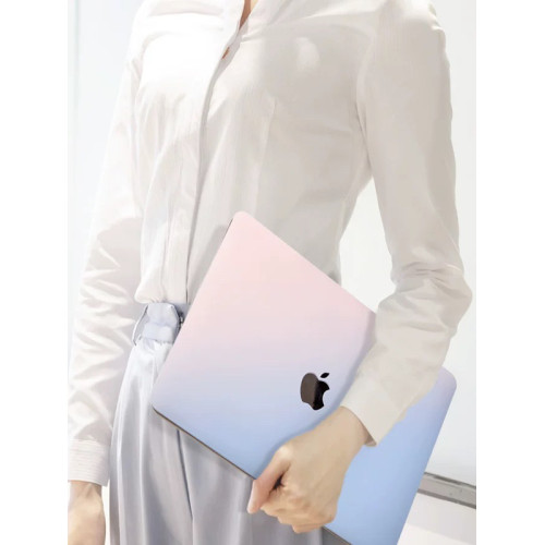 macbook air pro m4m5m3m1保護殼奶油殼漸變色保護套蘋果電腦保護殼防摔超薄
