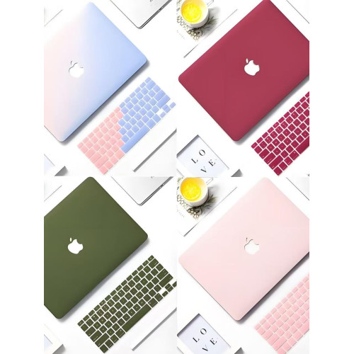 macbook air pro m4m5m3m1保護殼奶油殼漸變色保護套蘋果電腦保護殼防摔超薄