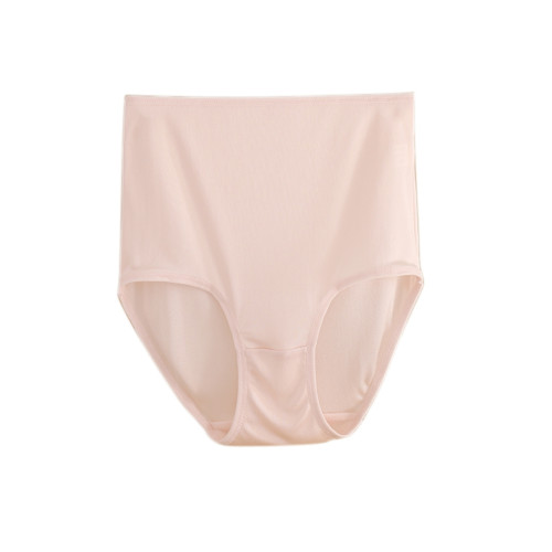 真絲中高腰加厚柔軟內褲女桑蠶絲簡約平角中年透氣無痕包臀舒適