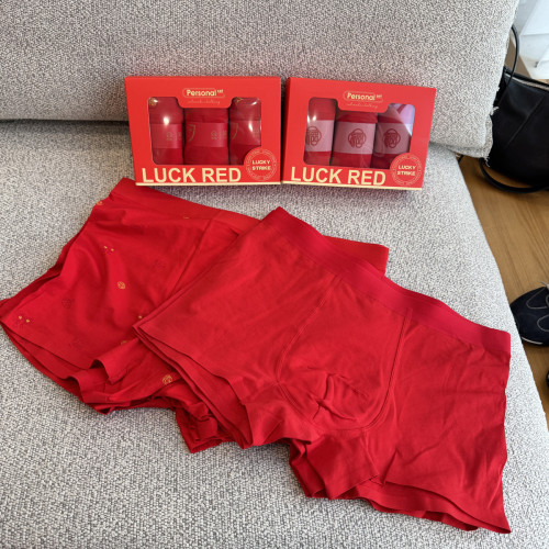 【茜茜家】3條裝~男士舒適喜慶大紅平角內褲四角褲本命年轉運內褲