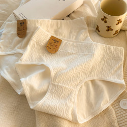 全棉2026新款舒適性感透氣嬰兒棉高腰內褲女純棉女生白色三角褲