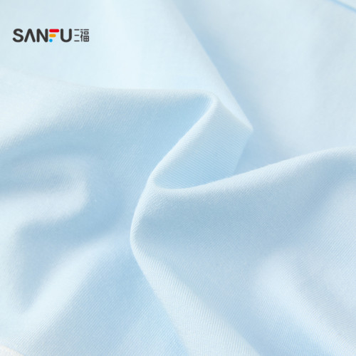 三福薄款透氣低腰包臀內褲女簡約藍色系莫代爾半平角褲499440