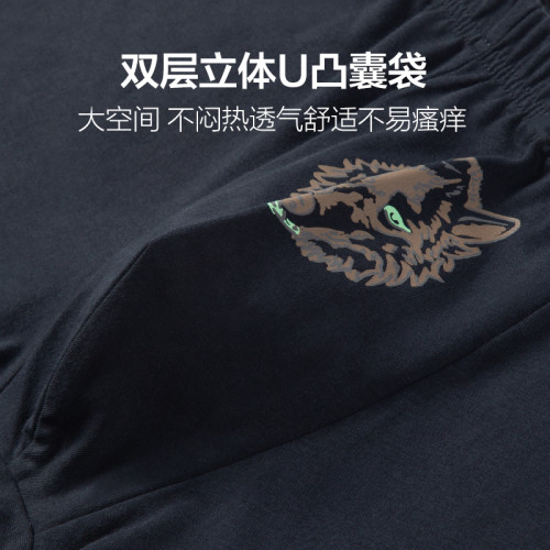 七匹狼純棉男士內褲男100全棉透氣寬鬆大碼四角褲平角褲短褲頭