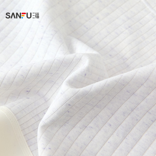 三福【3條裝】女中腰內褲抗菌底襠無痕邊印花平角褲少女淺色底褲