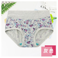 ab內褲女純棉彈力棉抗菌收腹褲舒適時尚中高腰小平角媽咪褲0118