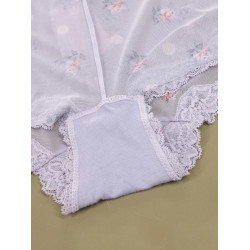 愛比娜無痕薄款網紗速乾中高腰透氣內褲女棉襠防走光平角安全褲