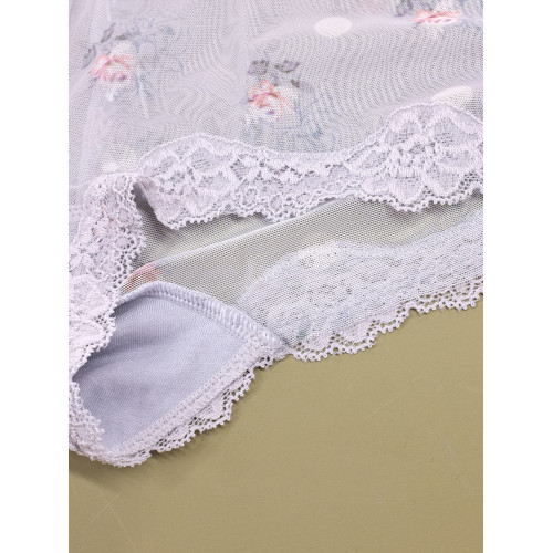 愛比娜無痕薄款網紗速乾中高腰透氣內褲女棉襠防走光平角安全褲