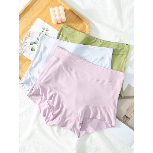 3條裝大碼內褲女平角加肥加大胖MM200斤莫代爾高腰媽媽款中老年款