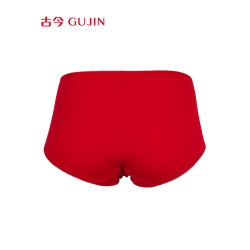 古今安克拉紅色內褲本命年蛇年結婚新娘禮物蕾絲內褲底褲三角褲女