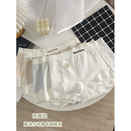 2025新款平角內褲女士純棉無痕防走光7A抗菌襠二合一安全褲打底褲
