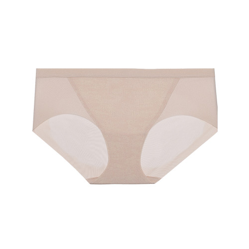 3條179元|愛慕25夏新品織錦內褲女棉質底襠淨痕腿圍中腰平角褲