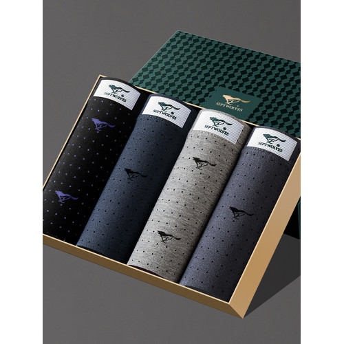 七匹狼男士內褲大碼四角褲男加肥加大純棉寬鬆肥佬胖子平角短褲頭