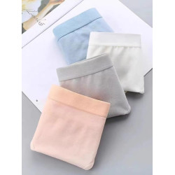 女士內褲女純棉全棉襠抗菌中腰無痕女生少女透氣舒適三角短褲頭