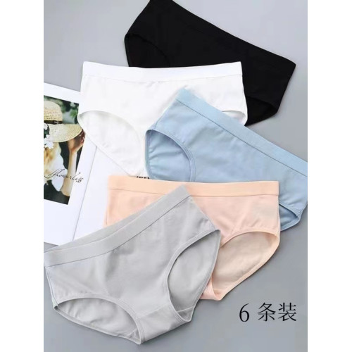 女士內褲女純棉全棉襠抗菌中腰無痕女生少女透氣舒適三角短褲頭