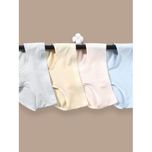 女士內褲女純棉全棉襠抗菌中腰無痕女生少女透氣舒適三角短褲頭