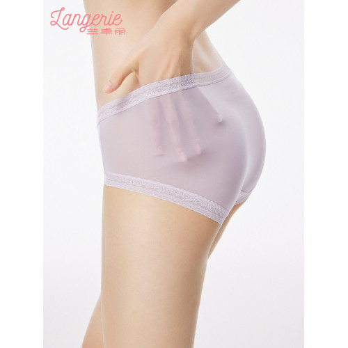 【領券159元/5條】蘭卓麗商場同款平角內褲女中低腰純桑蠶絲底襠