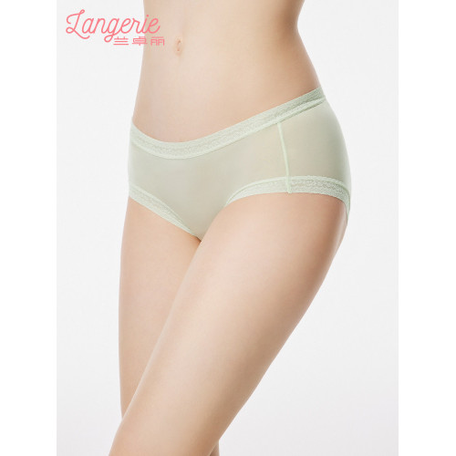【領券159元/5條】蘭卓麗商場同款平角內褲女中低腰純桑蠶絲底襠
