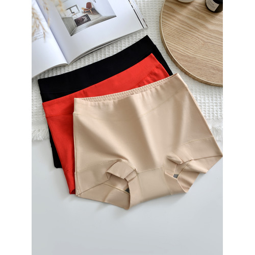 新疆棉內褲女士全棉石墨烯內襠中高腰平四角褲包臀無痕收腹大碼胖