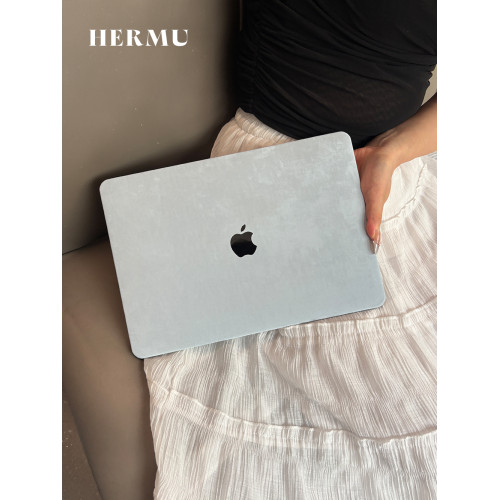 禾沐2026款M5藍色M4皮質13寸macbookair保護殼M1軟14寸pro適用蘋果電腦保護套m3透明15筆電m2全包mac外殼16