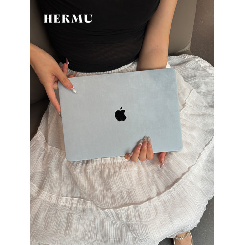 禾沐2026款M5藍色M4皮質13寸macbookair保護殼M1軟14寸pro適用蘋果電腦保護套m3透明15筆電m2全包mac外殼16