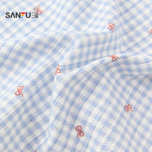 三福女低腰不夾臀內褲 BM風前幅花仔滿印圖案半平角褲504296