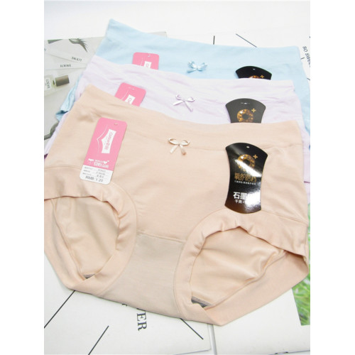 3/6條裝彩田內褲中腰 女紅色莫代爾棉透氣石墨烯非無痕小平角褲薄 3/6條裝彩田內褲中腰 女紅色莫代爾棉透氣石墨烯非無痕小平角褲薄