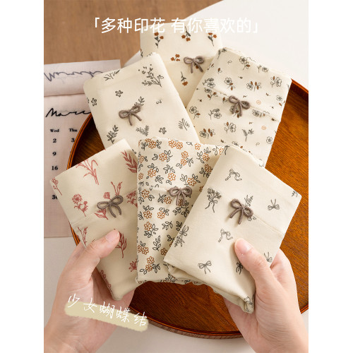 浪莎平角內褲女士A類純棉7a級抗菌2025新款100%全棉高腰四角短褲