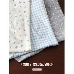 格子平角內褲女純棉2025秋冬新款大碼10A抗菌加長襠少女生四角褲