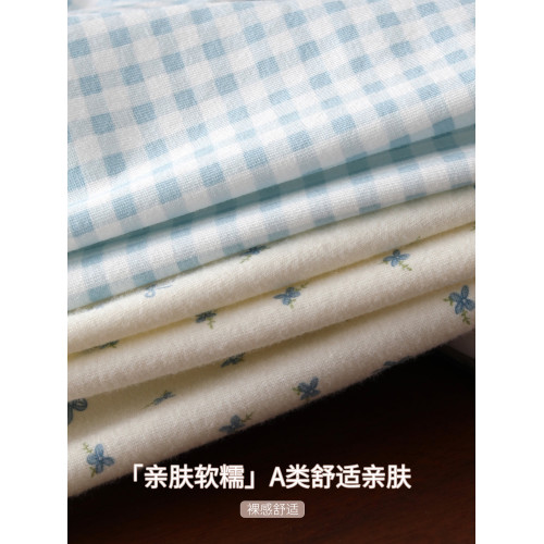 格子平角內褲女純棉2025秋冬新款大碼10A抗菌加長襠少女生四角褲