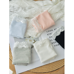 小平角內褲女士純棉全棉襠中腰少女生舒適透氣白色短褲2025新款