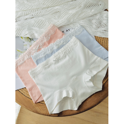 小平角內褲女士純棉全棉襠中腰少女生舒適透氣白色短褲2025新款