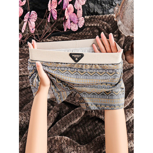 復古民族風內褲女士純棉抗菌2026新款防走光無痕四角女生平角短褲 復古民族風內褲女士純棉抗菌2026新款防走光無痕四角女生平角短褲