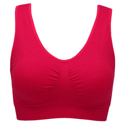 媽媽紅色內衣無鋼圈中老年婦女背心式運動無痕薄款文胸50嵗寬肩帶