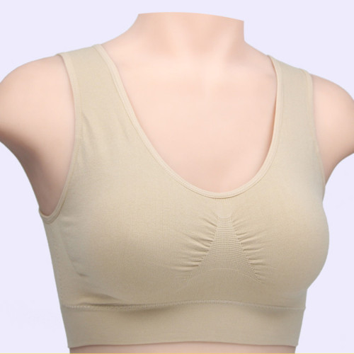 媽媽紅色內衣無鋼圈中老年婦女背心式運動無痕薄款文胸50嵗寬肩帶