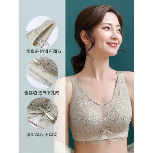 大胸顯小文胸大碼內衣女胖mm無鋼圈薄款收副乳全罩杯防走光抹胸罩