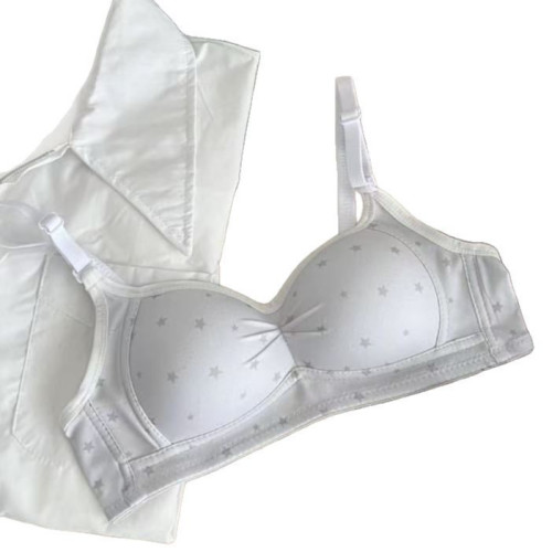 少女內衣女小胸聚攏無鋼圈學生高中生甜美星星舒適透氣運動文胸夏