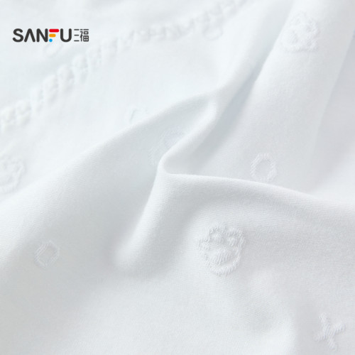 三福女中腰包臀內褲 萌趣提花加長加寬襠生理褲半平角褲503535