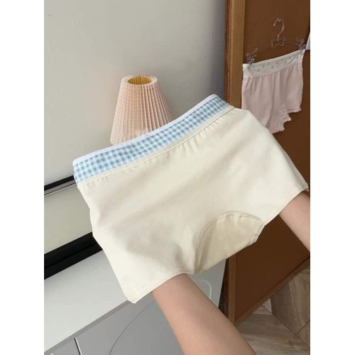 碎花撞色10A加長襠內褲女士四角褲打底安全褲舒適透氣中腰平角褲