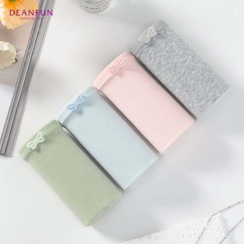 Deanfun/蝶安芬7A抗菌100%純棉襠女內褲女士簡約可愛款學生短褲