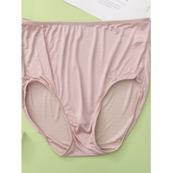 女士100%桑蠶絲高腰內褲無痕中腰透氣三角褲衩超薄真絲紅色平角褲