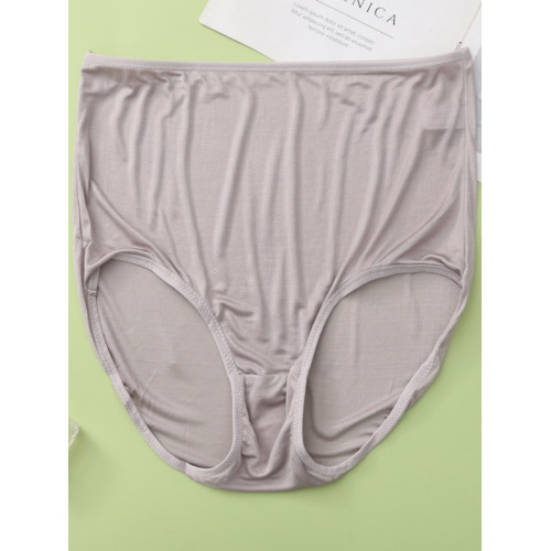 女士100%桑蠶絲高腰內褲無痕中腰透氣三角褲衩超薄真絲紅色平角褲