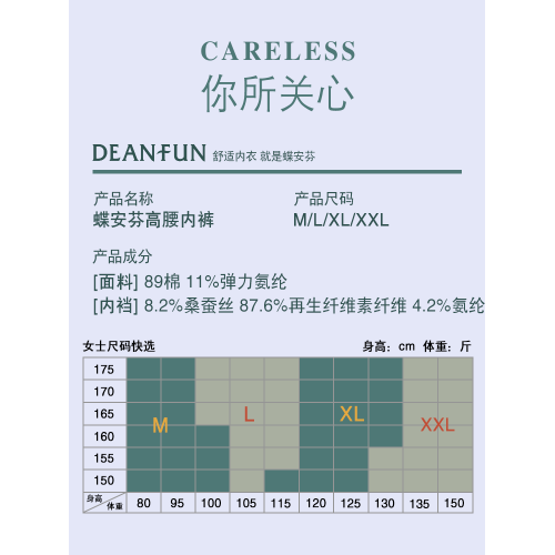 蝶安芬紅色高腰女士內褲女本命年彈力棉收腹包臀桑蠶絲抗菌襠透氣