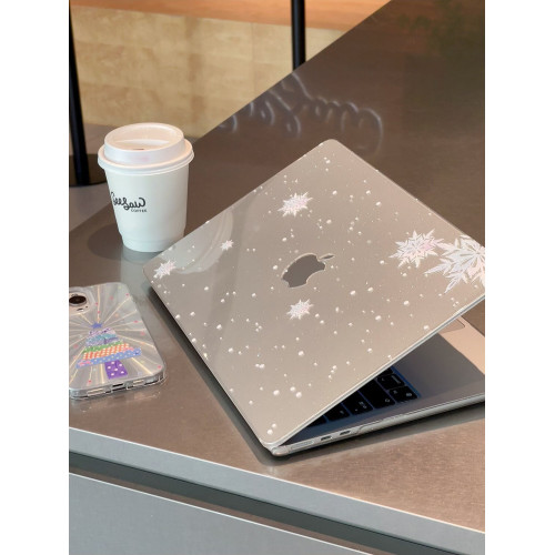 汪三嵗「下雪啦」MacBook保護殼細閃蘋果筆電2025款M4M5pro14寸air13寸M1/M2/M3保護套配件