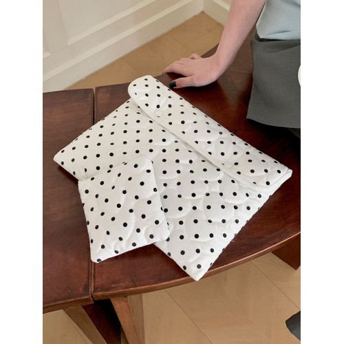 適用蘋果筆電內膽包2025新款macbookair13寸M4韓國ins風簡約波點Pro14華爲電腦包