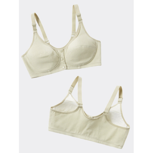 少女內衣胖mm大胸顯小無鋼圈高中學生發育期前釦初中生薄純棉文胸